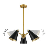 Safavieh Naveeda 3 Lt 18" Pendant Black / Brass  PND4199A