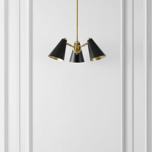 Safavieh Naveeda 3 Lt 18" Pendant Black / Brass  PND4199A