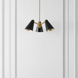 Safavieh Naveeda 3 Lt 18" Pendant Black / Brass  PND4199A