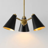 Safavieh Naveeda 3 Lt 18" Pendant Black / Brass  PND4199A