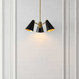 Safavieh Naveeda 3 Lt 18" Pendant Black / Brass  PND4199A