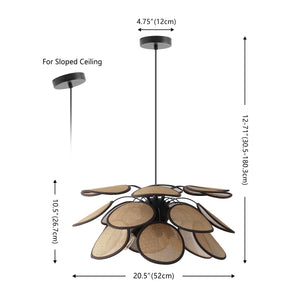 Safavieh Luana, 3-light 20.5-inch Pendant Light - Chic Brown/Natural Design For Modern Home Elegance Brown ,Natural Plastic Body ,Metal Hanging Cord And Canopy Pnd4203a