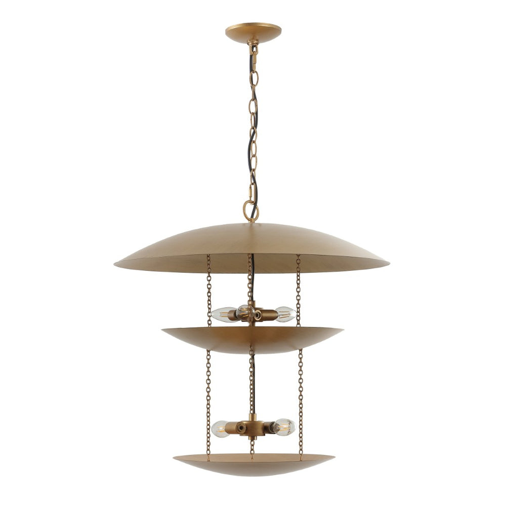 Safavieh JULES, 5-Light Antique Gold Metal Pendant - Elegant Illumination for Dining Rooms & Foyers PND4204A