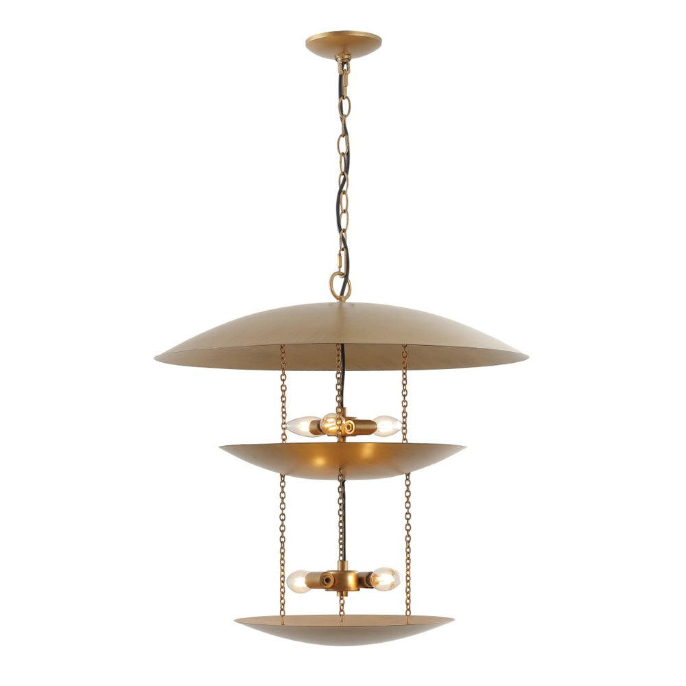 Safavieh JULES, 5-Light Antique Gold Metal Pendant - Elegant Illumination for Dining Rooms & Foyers PND4204A