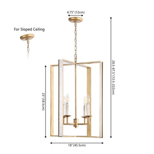 Safavieh Markle, 4 Light, 18 Inch, Antique Gold, Metal Pendant Antique Gold PND4205A