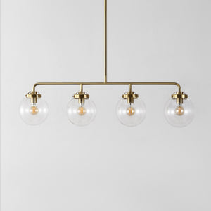 Safavieh Morella, 4 Light, 33 Inch, Brass, Metal Pendant Brass Gold / Clear PND4206A
