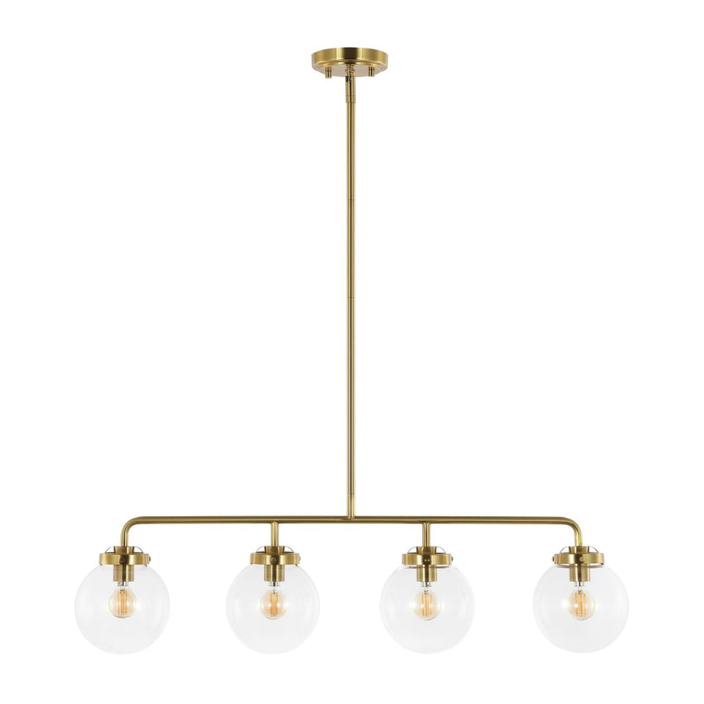 Safavieh MORELLA, 4-Light Brass Pendant – 33.5" Adjustable Ceiling Fixture for Dining & Living Spaces PND4206A