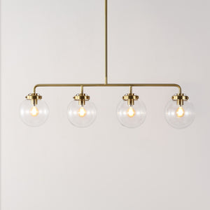 Safavieh Morella, 4 Light, 33 Inch, Brass, Metal Pendant Brass Gold / Clear PND4206A