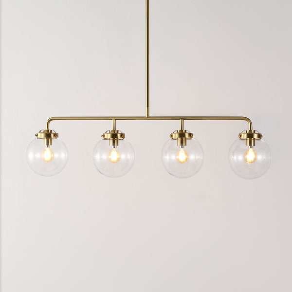 Safavieh Morella, 4 Light, 33 Inch, Brass, Metal Pendant Brass Gold / Clear PND4206A