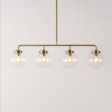 Safavieh Morella, 4 Light, 33 Inch, Brass, Metal Pendant Brass Gold / Clear PND4206A