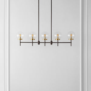 Safavieh Mylah 5Lt 44.5" Pendant XII23 Oil Rub Bronze Iron PND4207A