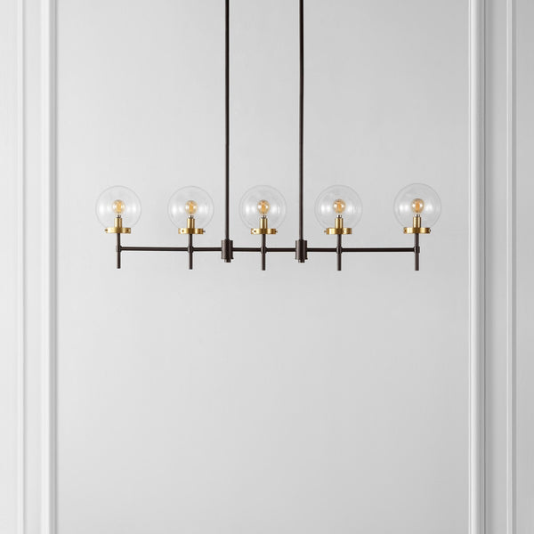 Safavieh Mylah 5Lt 44.5" Pendant XII23 Oil Rub Bronze Iron PND4207A