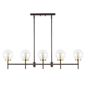 Safavieh Mylah 5Lt 44.5" Pendant XII23 Oil Rub Bronze Iron PND4207A