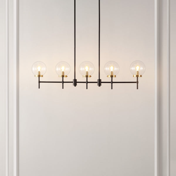 Safavieh Mylah 5Lt 44.5" Pendant XII23 Oil Rub Bronze Iron PND4207A