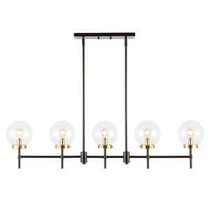 Safavieh Mylah 5Lt 44.5" Pendant XII23 Oil Rub Bronze Iron PND4207A