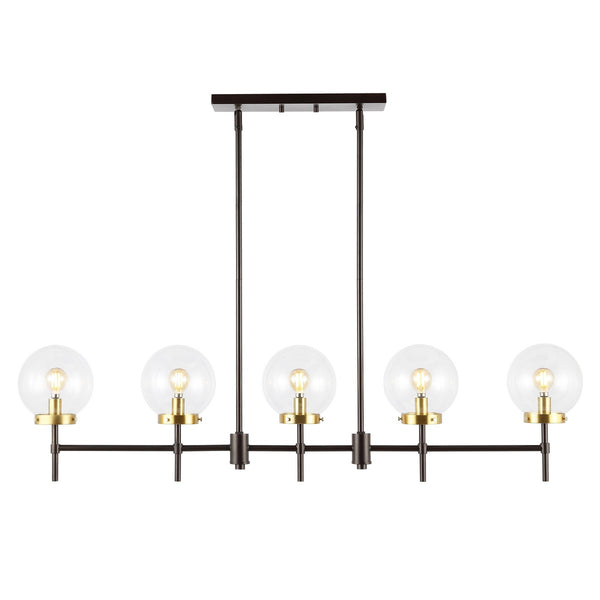 Safavieh Mylah 5Lt 44.5" Pendant XII23 Oil Rub Bronze Iron PND4207A