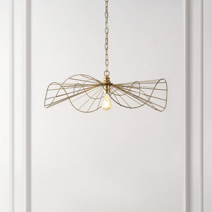 Safavieh MIKOLA, 28-Inch Gold Iron Pendant Light - Sculptural Fixture for Dining, Entryway & Home Décor PND4208A
