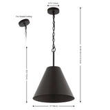 Safavieh 	Jenner, 12 Inch, Oil Rubbed Bronze, Iron Pendant Orb PND4209A