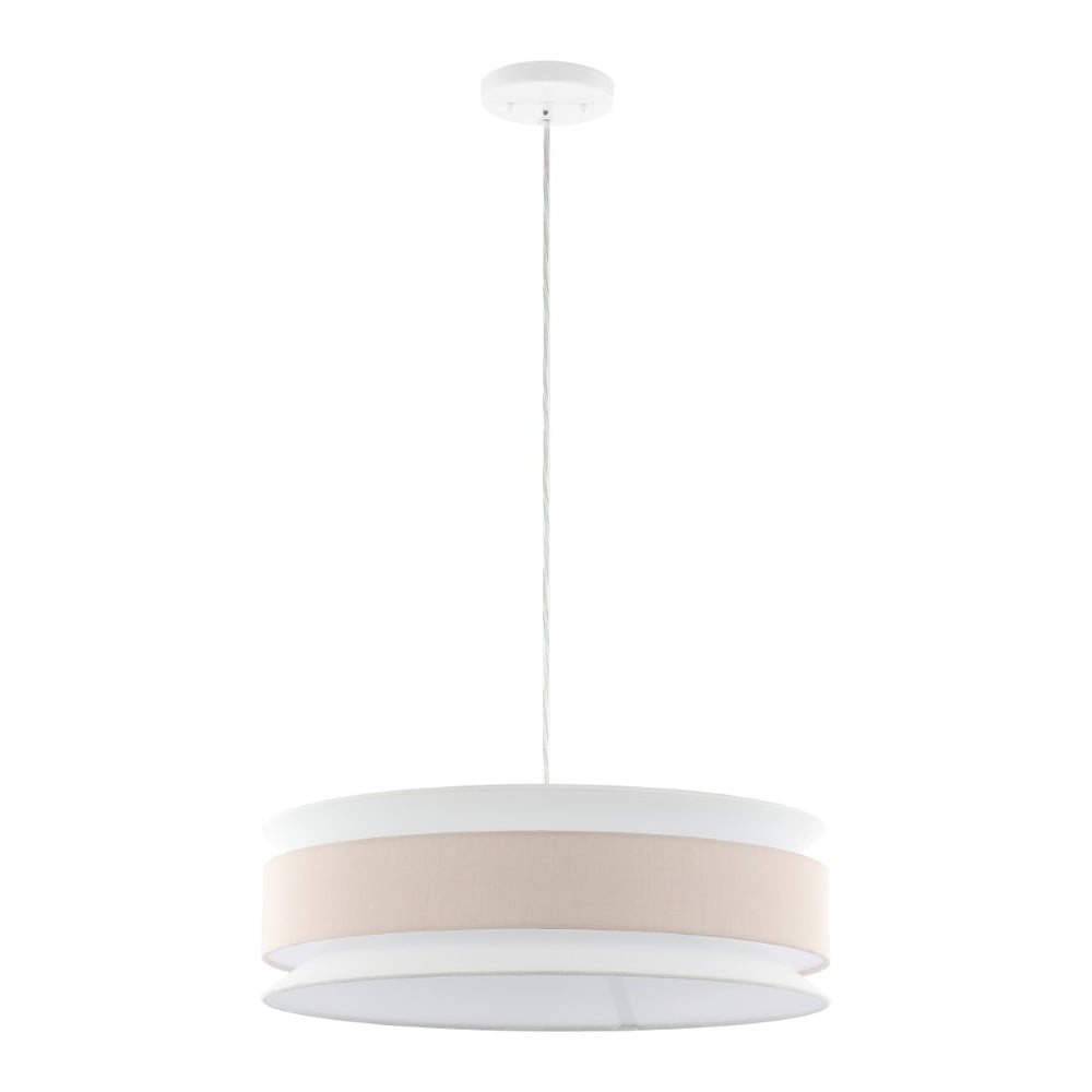 Safavieh NOLANA, 20-Inch Cream/White Adjustable Pendant Light for Elegant Dining, Living & Entryway Spaces PND4213A