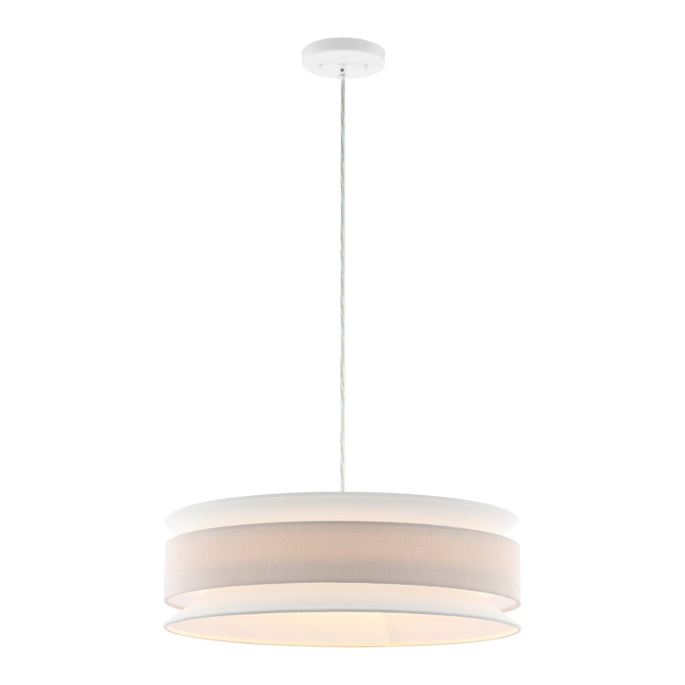 Safavieh NOLANA, 20-Inch Cream/White Adjustable Pendant Light for Elegant Dining, Living & Entryway Spaces PND4213A