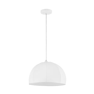 Safavieh NEAMI, 15 Inch White Fabric Pendant Light - Adjustable Modern Design for Dining & Living Spaces PND4215A