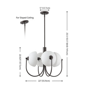 Safavieh Dreya, 4-light 22-inch Pendant In Oil Rubbed Bronze - Modern Metal & Glass Design For Any Space Oil Rub Bronze Metal + Glass Body ,Glass Shade Pnd4216a