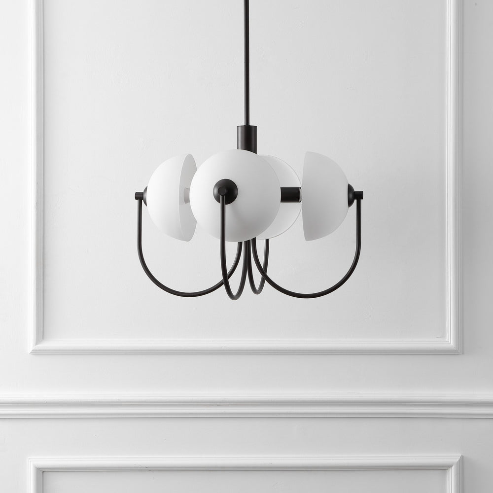 Safavieh Dreya, 4-light 22-inch Pendant In Oil Rubbed Bronze - Modern Metal & Glass Design For Any Space Oil Rub Bronze Metal + Glass Body ,Glass Shade Pnd4216a