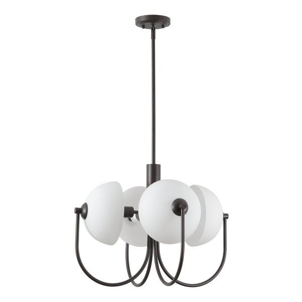 Safavieh Dreya, 4-light 22-inch Pendant In Oil Rubbed Bronze - Modern Metal & Glass Design For Any Space Oil Rub Bronze Metal + Glass Body ,Glass Shade Pnd4216a