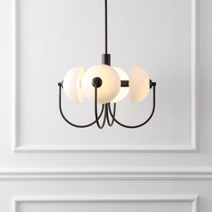 Safavieh Dreya, 4-light 22-inch Pendant In Oil Rubbed Bronze - Modern Metal & Glass Design For Any Space Oil Rub Bronze Metal + Glass Body ,Glass Shade Pnd4216a