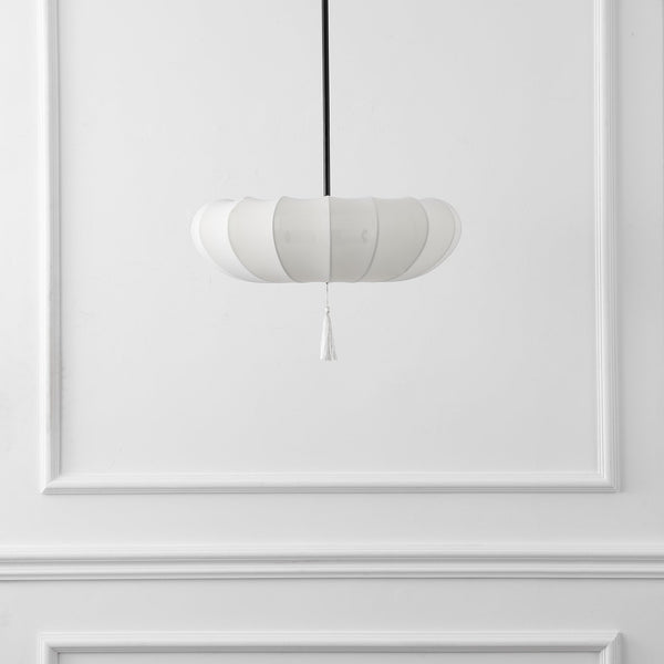 Safavieh Amelie, 3 Light Pendant - 20.5 Inch Cream & Black Fabric/Metal Fixture For Elegant Home Lighting Cream ,Black Fabric Pnd4218a