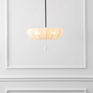 Safavieh Amelie, 3 Light Pendant - 20.5 Inch Cream & Black Fabric/Metal Fixture For Elegant Home Lighting Cream ,Black Fabric Pnd4218a