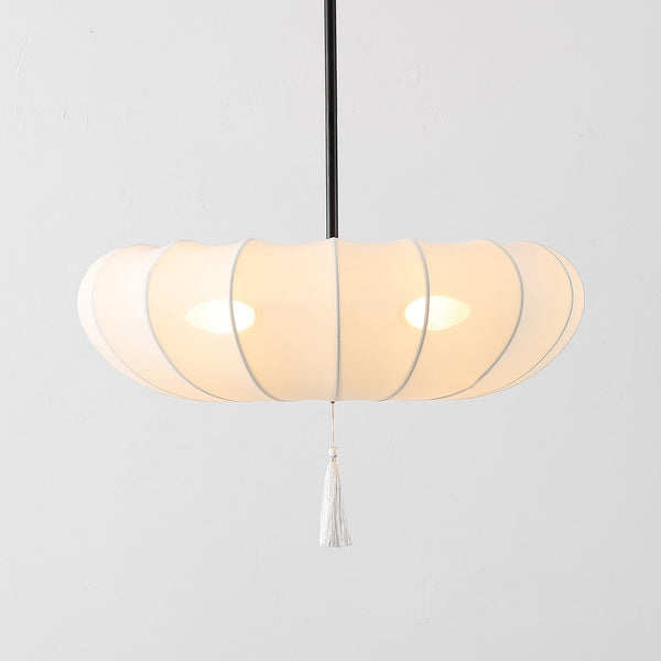 Safavieh Amelie, 3 Light Pendant - 20.5 Inch Cream & Black Fabric/Metal Fixture For Elegant Home Lighting Cream ,Black Fabric Pnd4218a