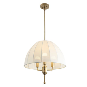 Safavieh Silvie, 3-light 20-inch Cream And Gold Fabric Pendant - Elegant Lighting For Sophisticated Spaces Cream ,Gold Fabric Pnd4220a
