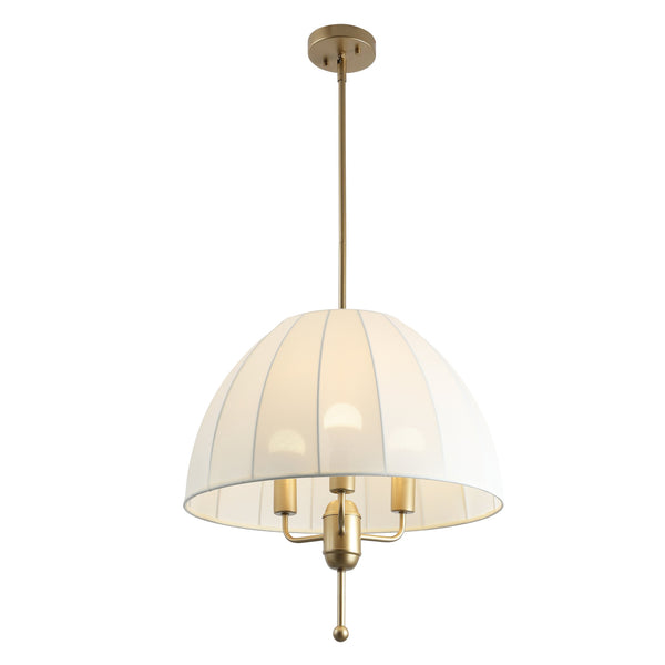 Safavieh Silvie, 3-light 20-inch Cream And Gold Fabric Pendant - Elegant Lighting For Sophisticated Spaces Cream ,Gold Fabric Pnd4220a