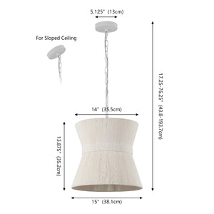 Safavieh Alora, 3-Light White-Washed Rope Rattan Pendant Lamp — Coastal Farmhouse Fixture, Adjustable Up To 59" PND4223A