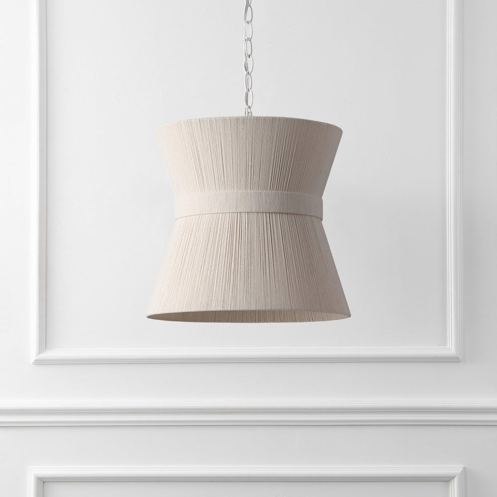 Safavieh Alora, 3-Light White-Washed Rope Rattan Pendant Lamp — Coastal Farmhouse Fixture, Adjustable Up To 59" PND4223A