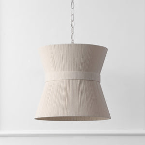 Safavieh Alora, 3-Light White-Washed Rope Rattan Pendant Lamp — Coastal Farmhouse Fixture, Adjustable Up To 59" PND4223A
