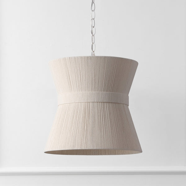 Safavieh Alora, 3-Light White-Washed Rope Rattan Pendant Lamp — Coastal Farmhouse Fixture, Adjustable Up To 59" PND4223A