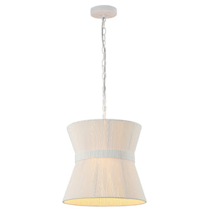 Safavieh Alora, 3-Light White-Washed Rope Rattan Pendant Lamp — Coastal Farmhouse Fixture, Adjustable Up To 59" PND4223A
