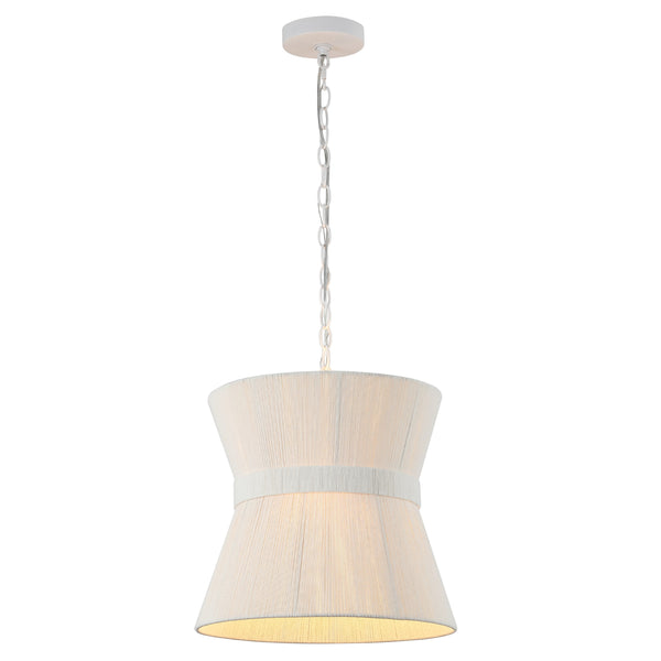 Safavieh Alora, 3-Light White-Washed Rope Rattan Pendant Lamp — Coastal Farmhouse Fixture, Adjustable Up To 59" PND4223A