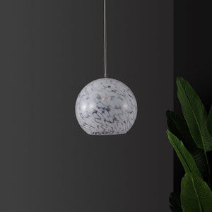Safavieh Ines, 14.25-Inch Nickel Metal & Glass Pendant Light — Adjustable Height, Timeless Modern-Classic Glow PND4224A