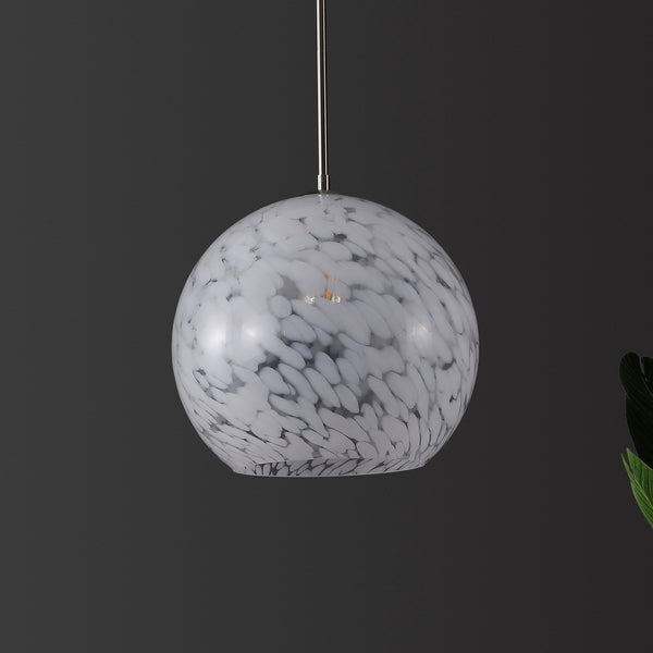 Safavieh Ines, 14.25-Inch Nickel Metal & Glass Pendant Light — Adjustable Height, Timeless Modern-Classic Glow PND4224A