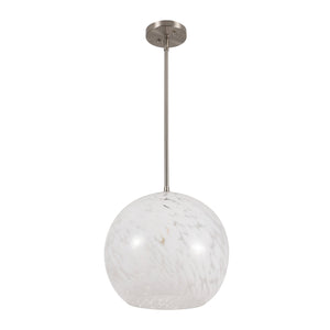 Safavieh Ines, 14.25-Inch Nickel Metal & Glass Pendant Light — Adjustable Height, Timeless Modern-Classic Glow PND4224A