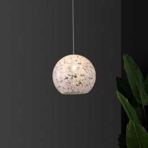Safavieh Ines, 14.25-Inch Nickel Metal & Glass Pendant Light — Adjustable Height, Timeless Modern-Classic Glow PND4224A