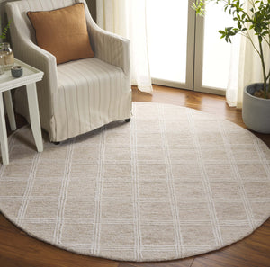 Safavieh Pine Elegant Hand-tufted Area Rug In Soothing Tones For Cozy Comfort And Timeless Style Beige ,Ivory Wool & Cotton Pne103b-5