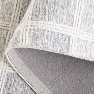 Safavieh Pine Elegant Hand-tufted Area Rug In Soothing Tones For Cozy Comfort And Timeless Style Grey ,Ivory Wool & Cotton Pne103f-6r