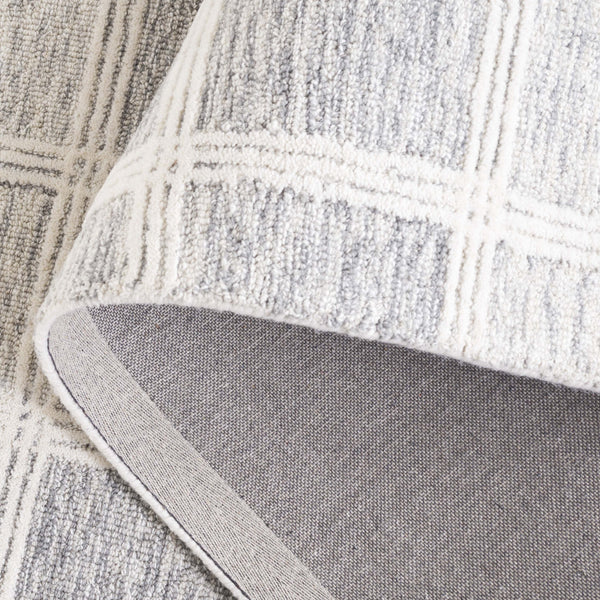 Safavieh Pine Elegant Hand-tufted Area Rug In Soothing Tones For Cozy Comfort And Timeless Style Grey ,Ivory Wool & Cotton Pne103f-6r