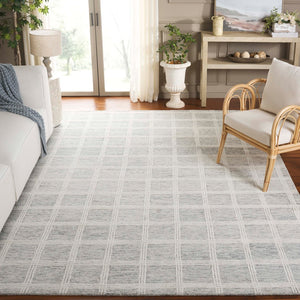 Safavieh Pine Hand-tufted 8x10 Feet Area Rug - Luxurious Wool-cotton Blend For Timeless Home Elegance Grey ,Ivory Wool & Cotton Pne103f-9