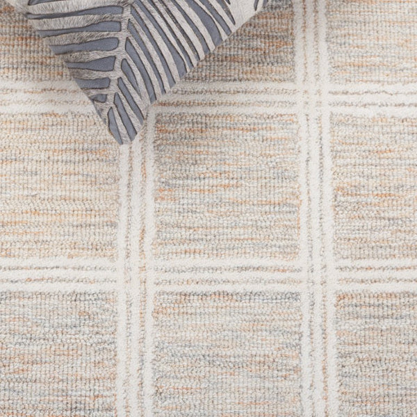 Safavieh Pine Hand Tufted Wool Geometric Accent Rug Artisan Crafted for Entryway or Bedside Rust Ivory PNE103Q-2