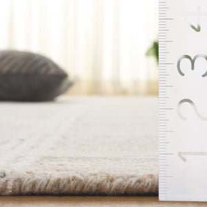 Safavieh Pine Hand Tufted Wool Geometric Accent Rug Artisan Crafted for Entryway or Bedside Rust Ivory PNE103Q-2
